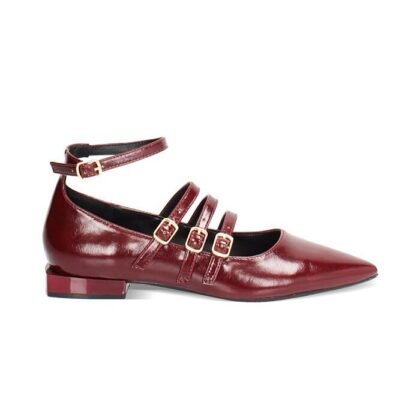 Bailarinas Burdeos Brillo Essential – Suela de Goma
